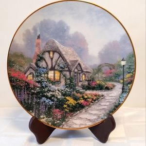 Chandler's Cottage Thomas Kinkade Garden Cottages of England Collector Plate